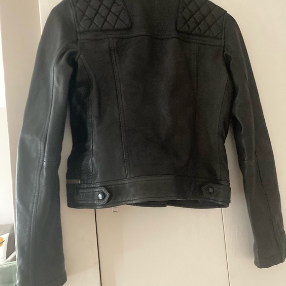 All Saints Conroy Leather Biker Jacket! - Picture 2 of 5